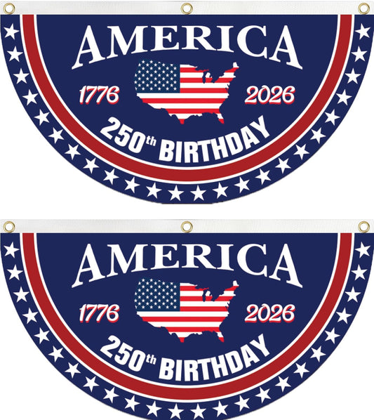 250 year anniversary Birthday Bunting Flag(2 Pack)
