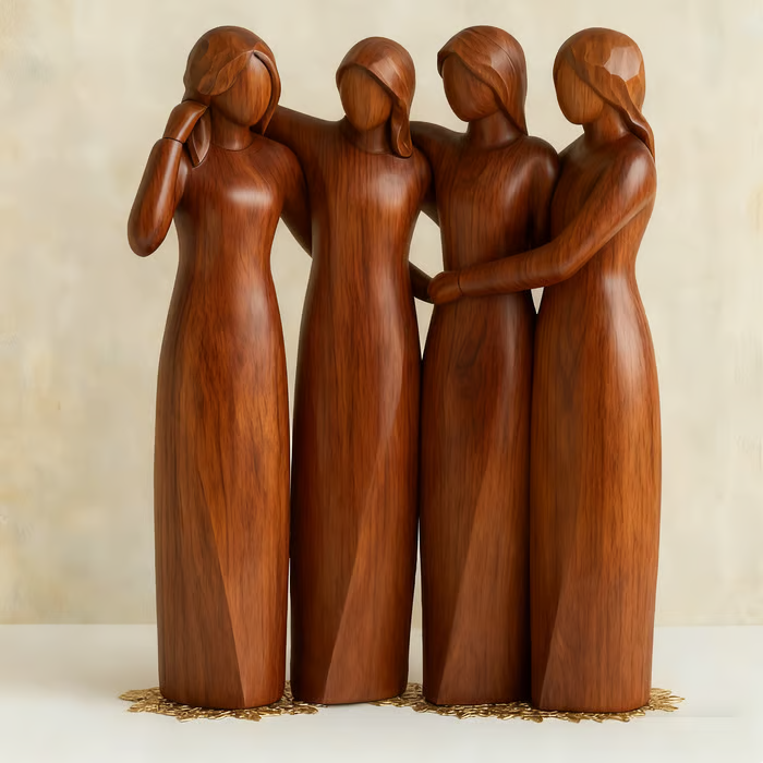 💖🔥LAST DAY 49 % OFF👩🏻‍🤝‍👩🏻Sisters by My Side, Celebrates Friendships Three Sisters Sculpture🎁Christmas, Thanksgiving Day, Birthday Gifts