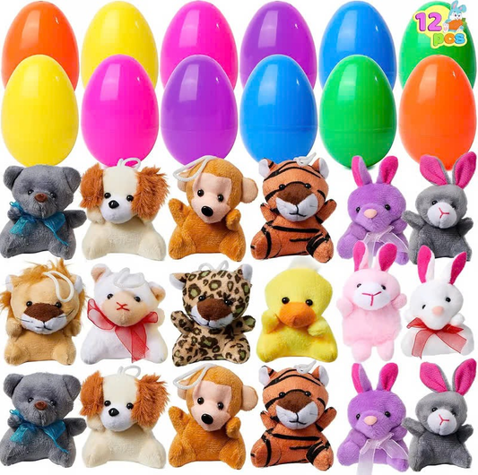 Plush Animals Pre-Filled Easter Eggs